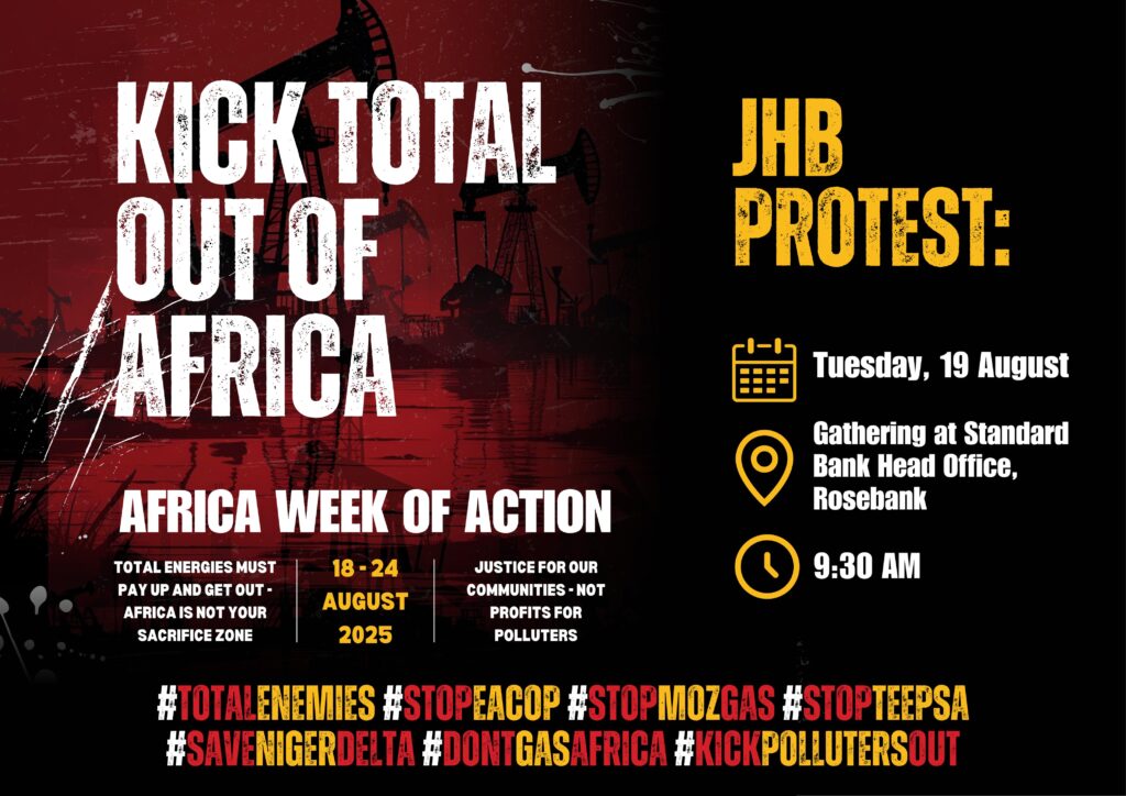 Kick Total out of Africa - protest poster